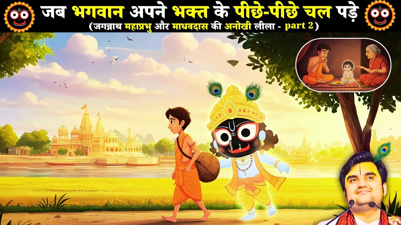 जब भगवान अपने भक्त के पीछे चल पड़े😲|जगन्नाथ महाप्रभु  की अनोखी लीला-part 2 indreshji @BhaktiPath 😍