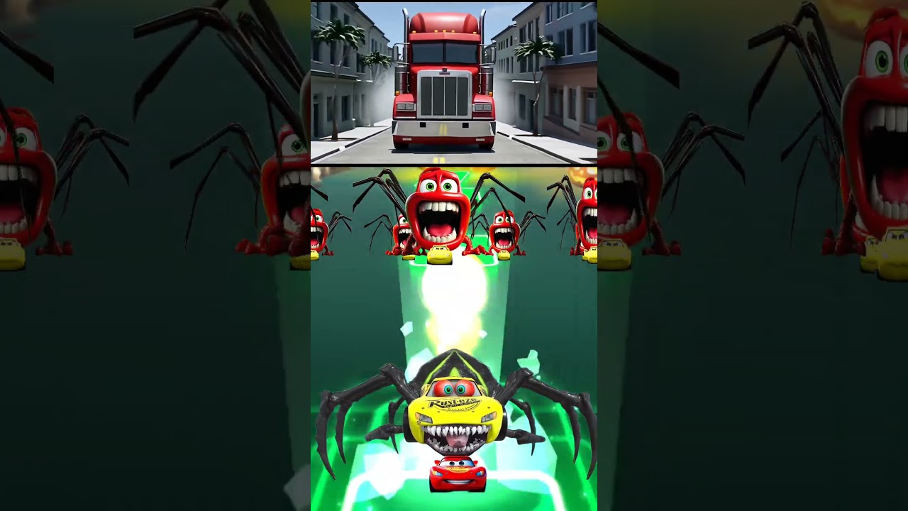Cars  Lightning McQueen Exe vs Cruz Ramir Tiles hop 3 Mater #shorts #mcqueen #shortsfeed