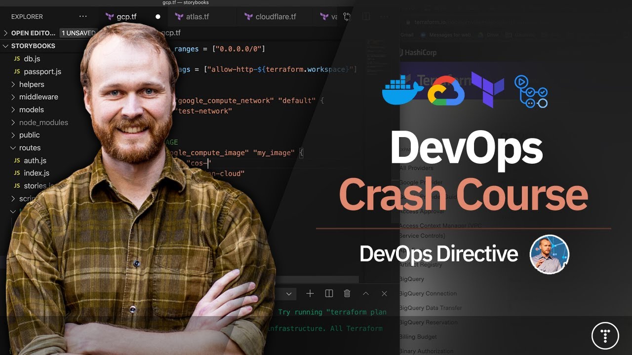 DevOps Crash Course (Docker, Terraform, and Github Actions)