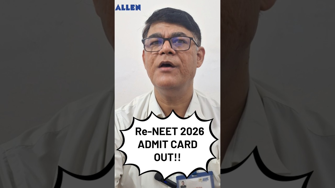 RE-NEET 2026 ADMIT CARD OUT!! NTA LATEST UPDATE #reneet2026 #neetadmitcard #reneet