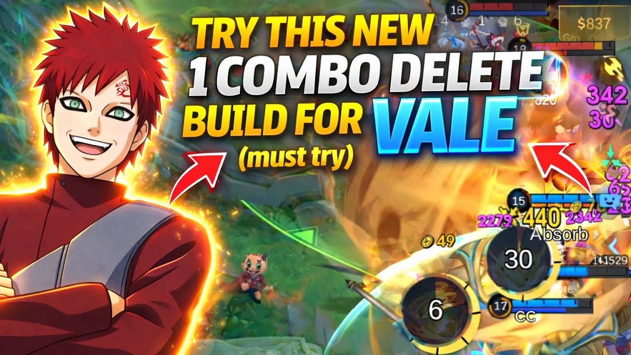 UNSTOPPABLE VALE ( 19 kills 😱) WITH THIS NEW 1 COMBO DELETE BUILD| Mobile Legends