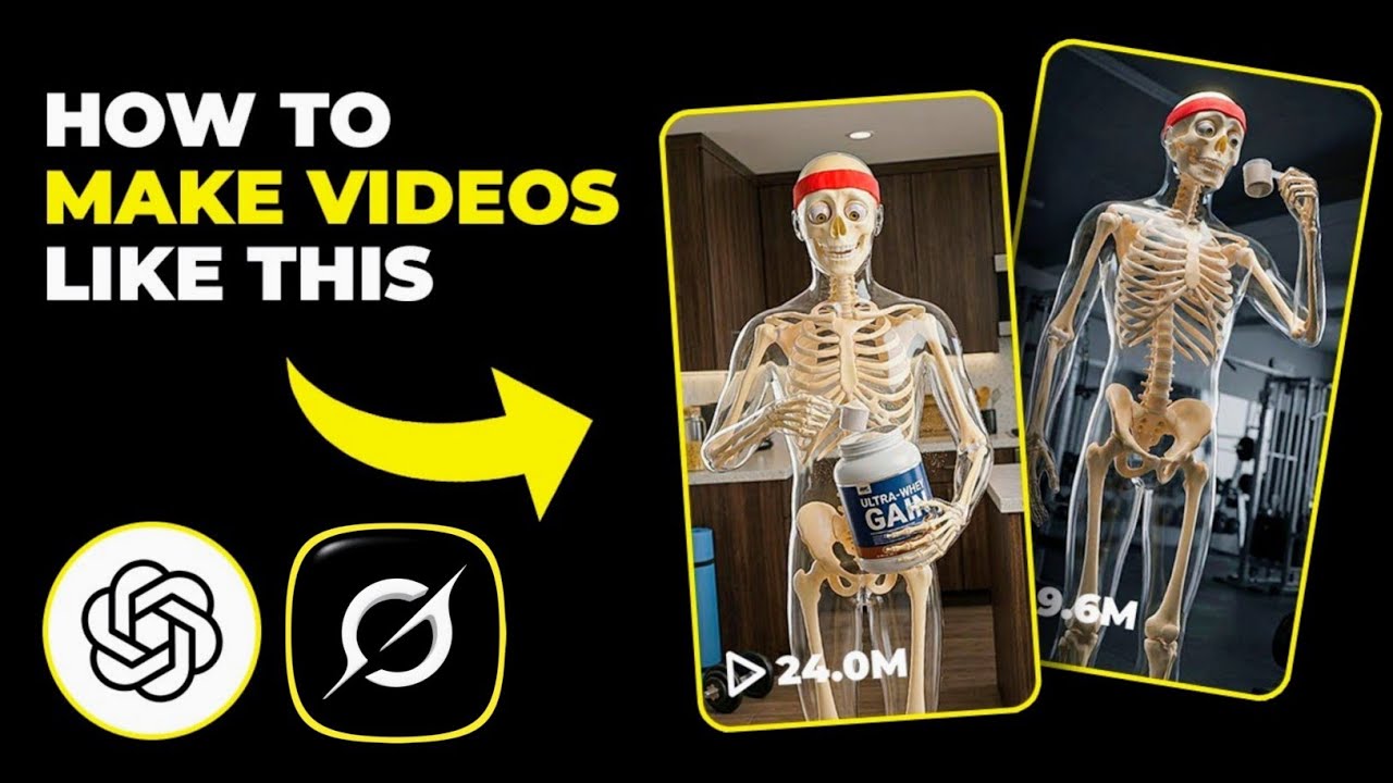 How To Make Skeleton Educational Shorts (Fast Tutorial)