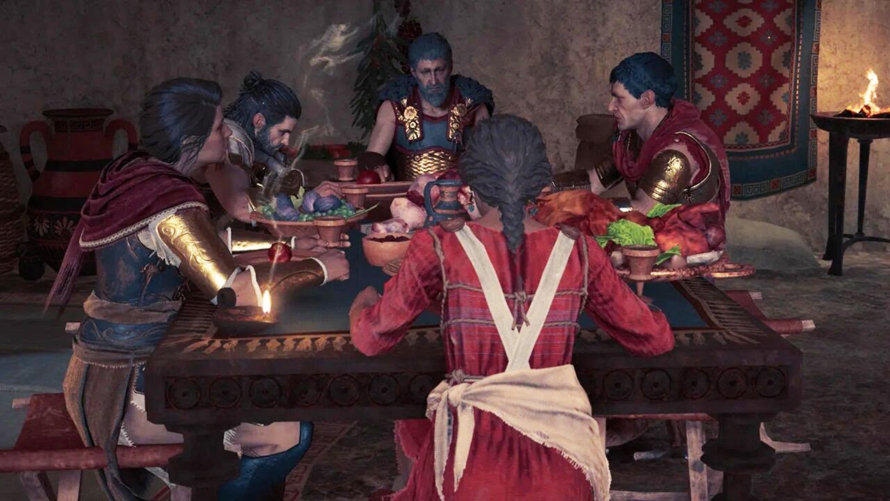 Лучшая концовка Assassins Creed Odyssey: обед со всей семьей