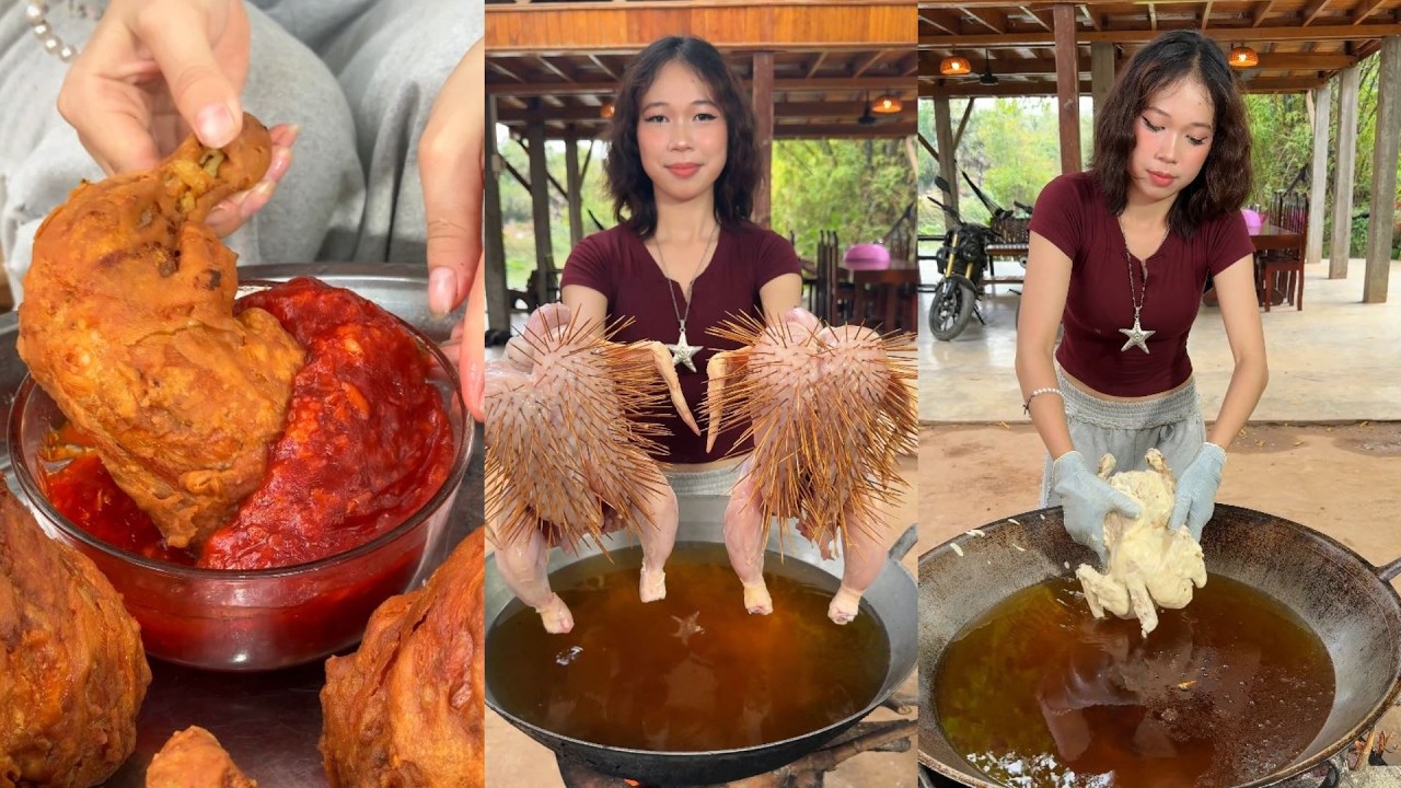 Amazing cooking deep fried chicken braised recipe