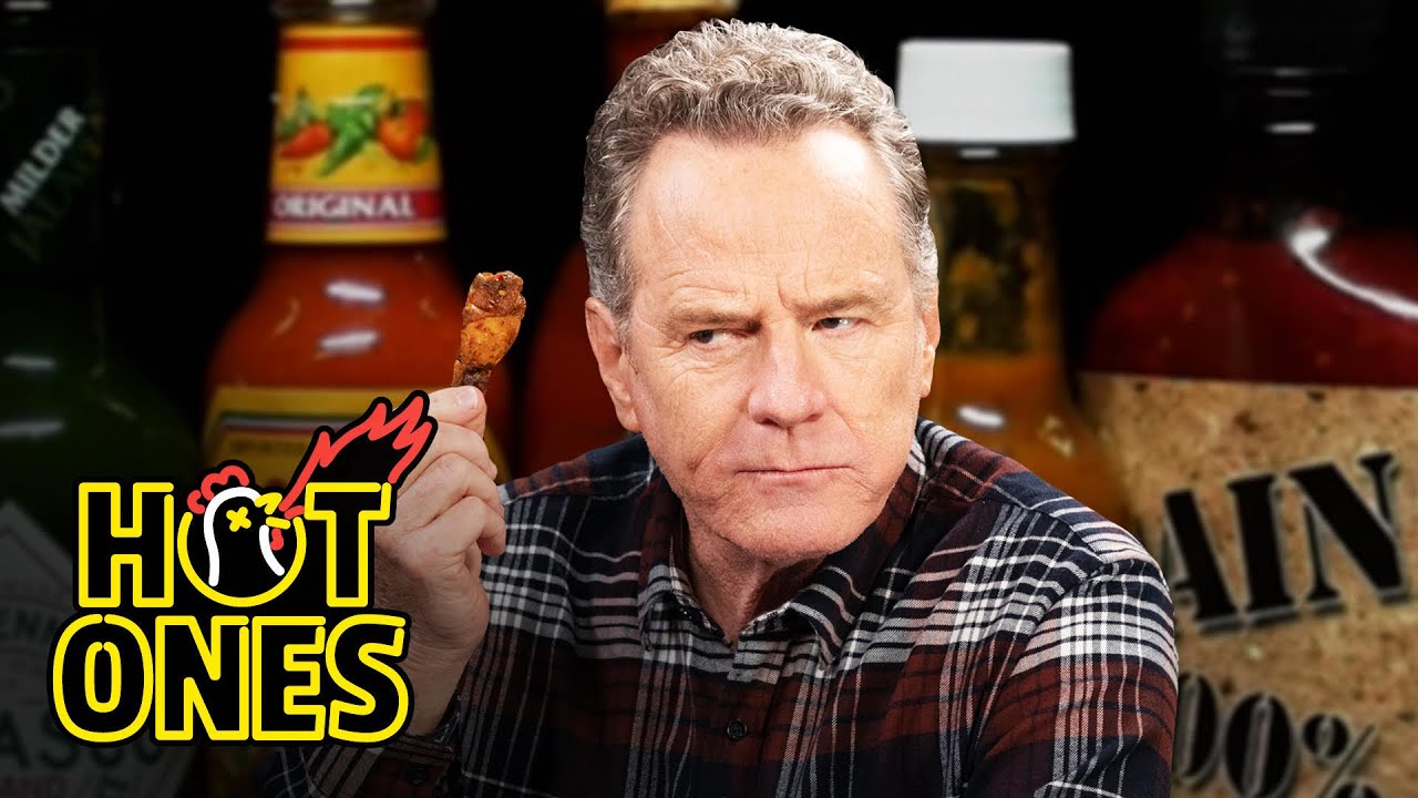 Bryan Cranston Fully Commits While Eating Spicy Wings | Hot Ones
