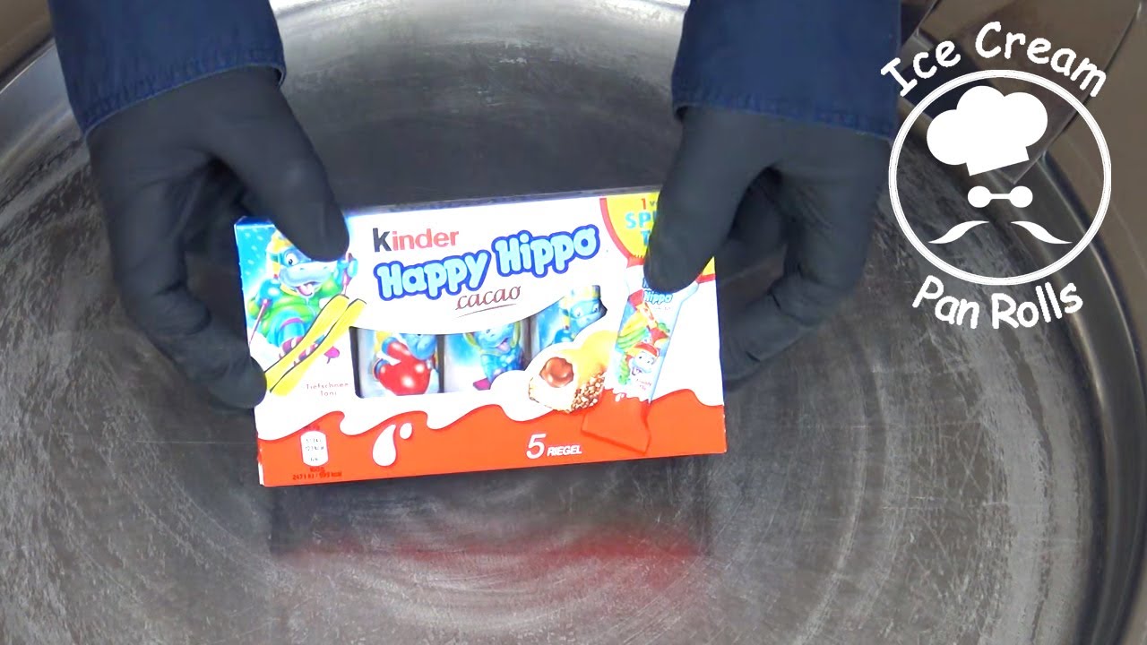 Kinder HAPPY HIPPO Ice Cream Rolls | ASMR food sound | food asmr | no talking