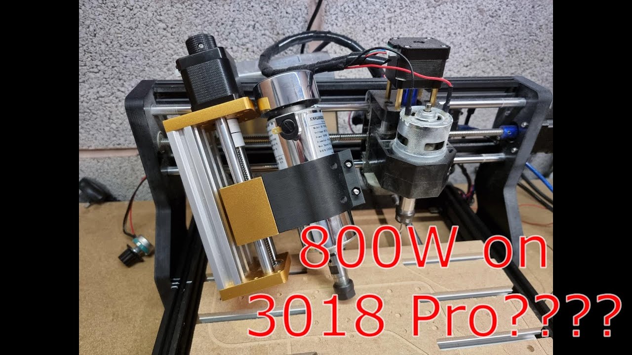 Шпиндель мощностью 800 Вт на станке с ЧПУ 3018
