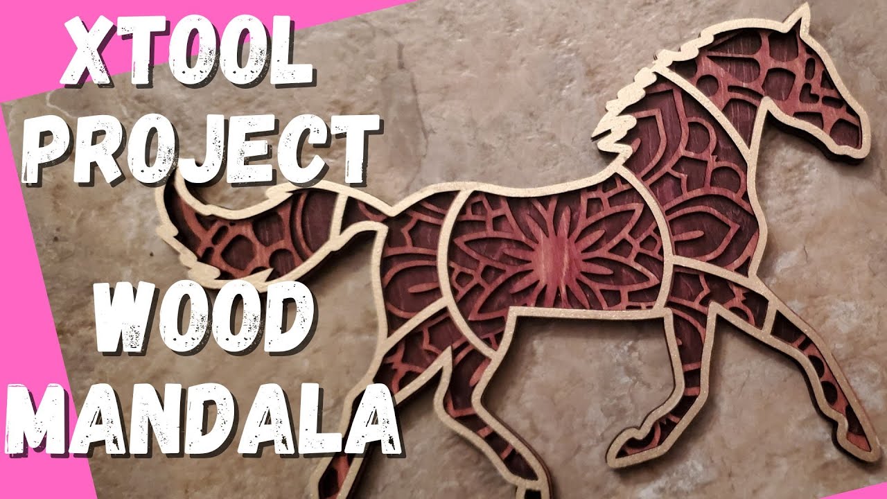 xTool Project - Horse Mandala - Laser Cut Wood