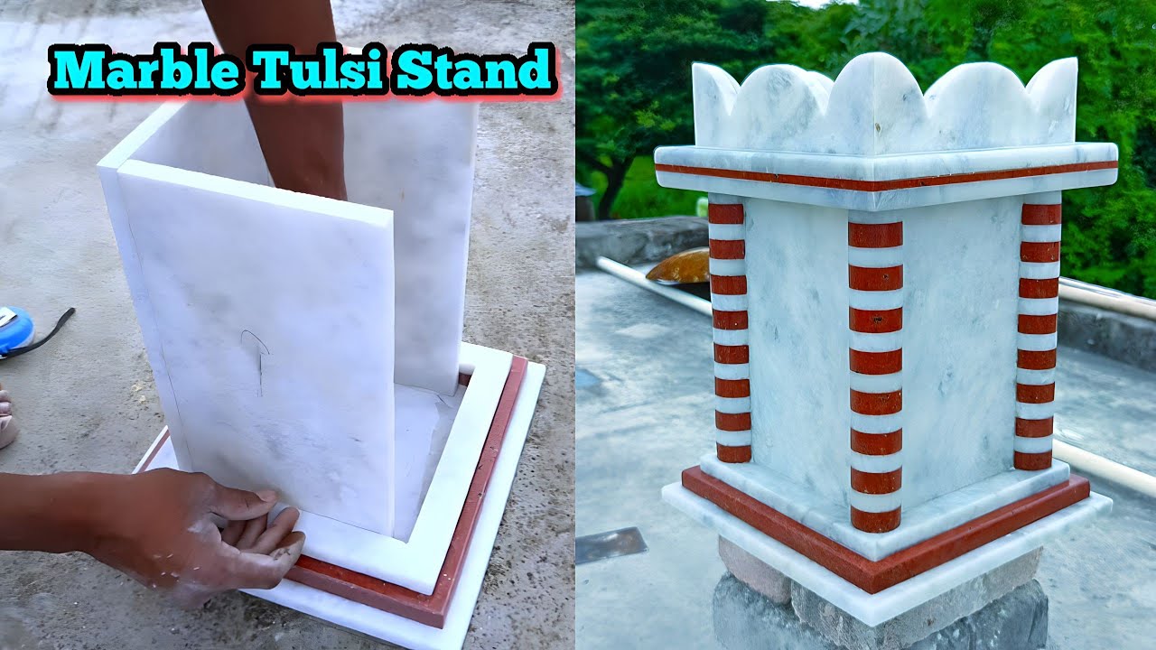 How To Make Marble Tulsi Stand Design || Marble Tulsi Pot New Idea Design || Marble Design