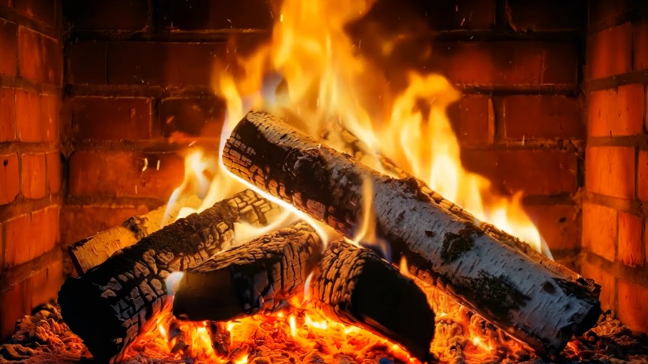 🔥 Relaxing Fireplace (5 Hours)🔥Fireplace with Burning Logs & Fire Sounds