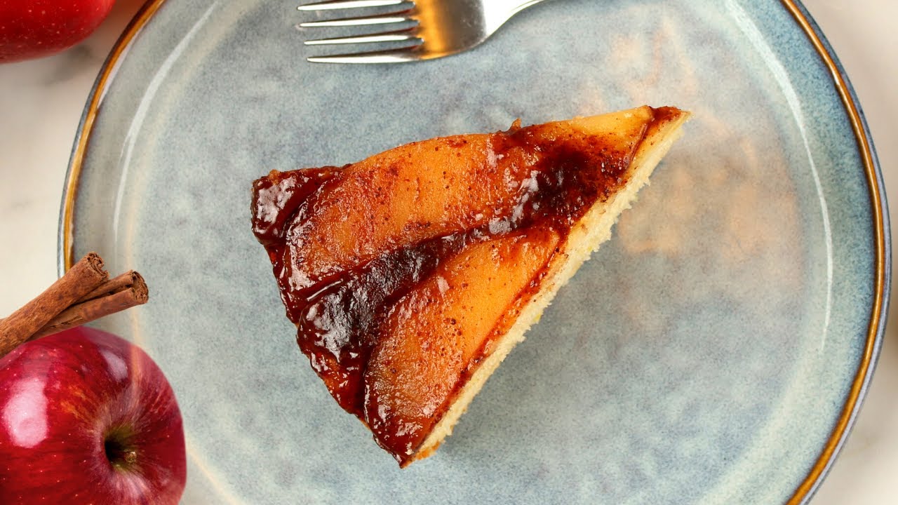 Upside-Down Apple Cake | Delightful Moist Apple Cinnamon Cake | Fuzz & Buzz