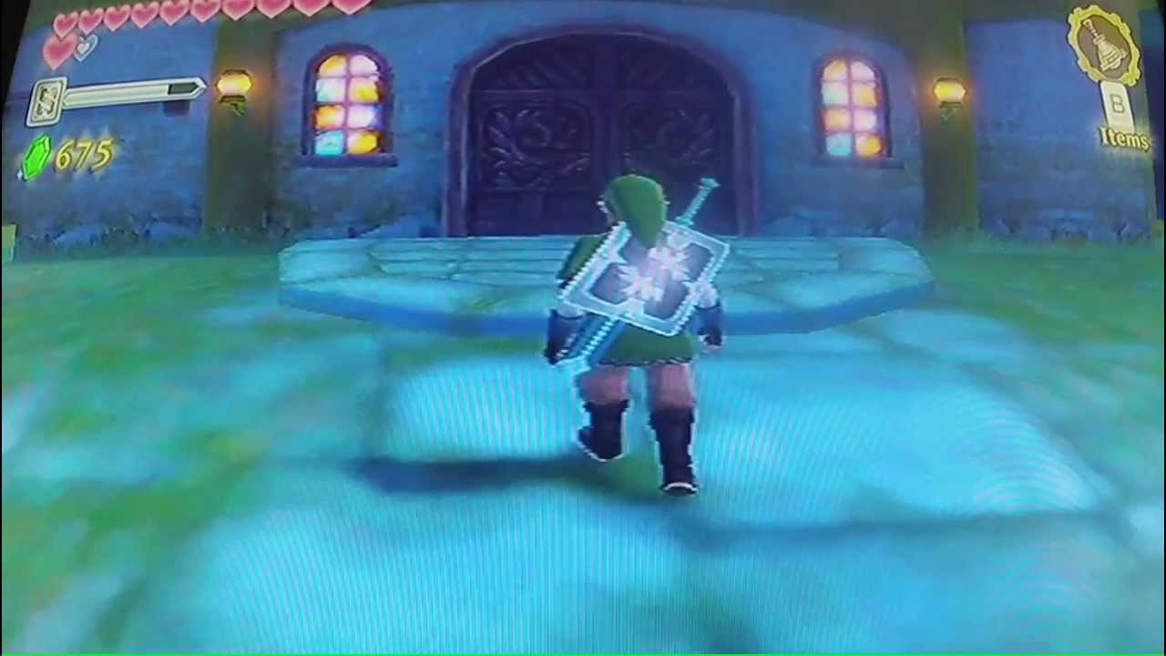Zelda Skyward Sword Gratitude Crystal location Skyloft in planter of Knight Academy