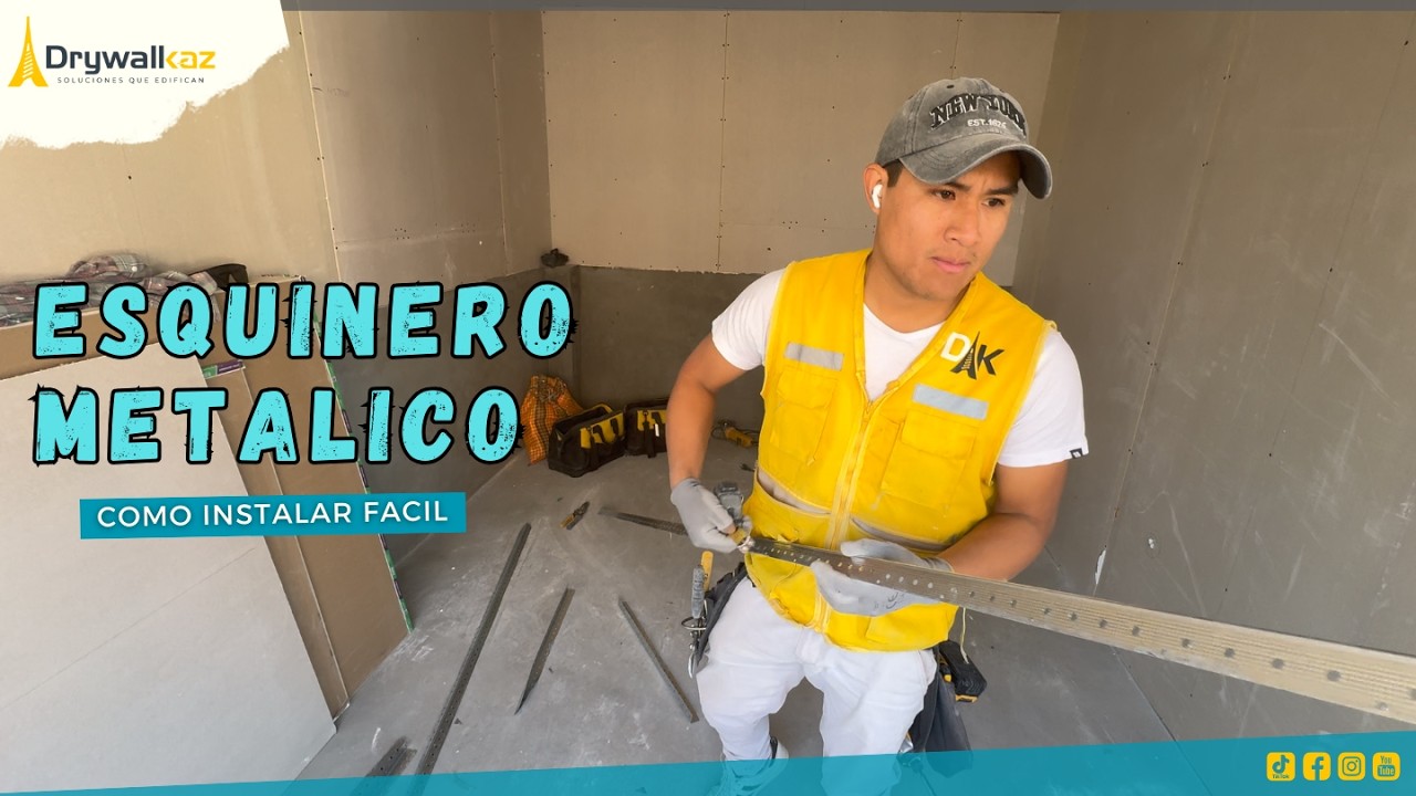🔥⚡️ Como instalar #ESQUINEROS Metálicos en #DRYWALL como un Experto