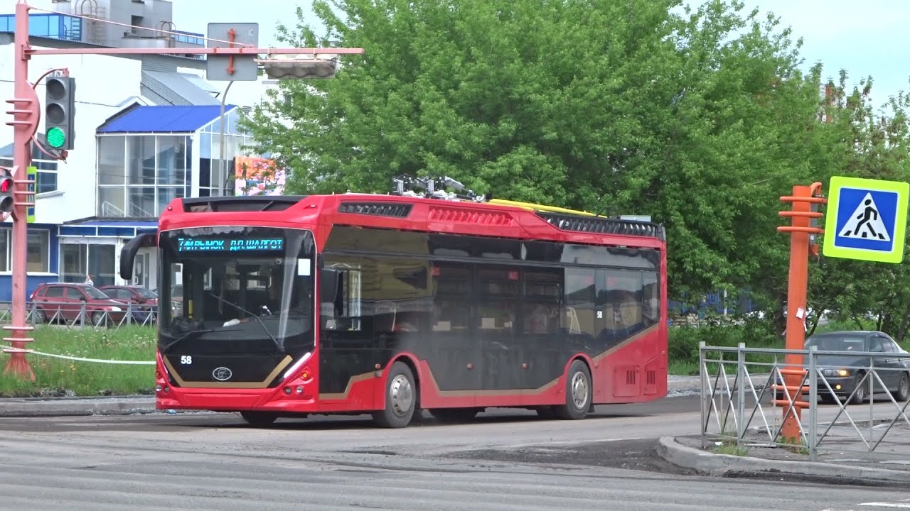 Кемерово. Работа троллейбусов «Адмирал» на 6, 7 и 12 маршрутах 08.06.2024