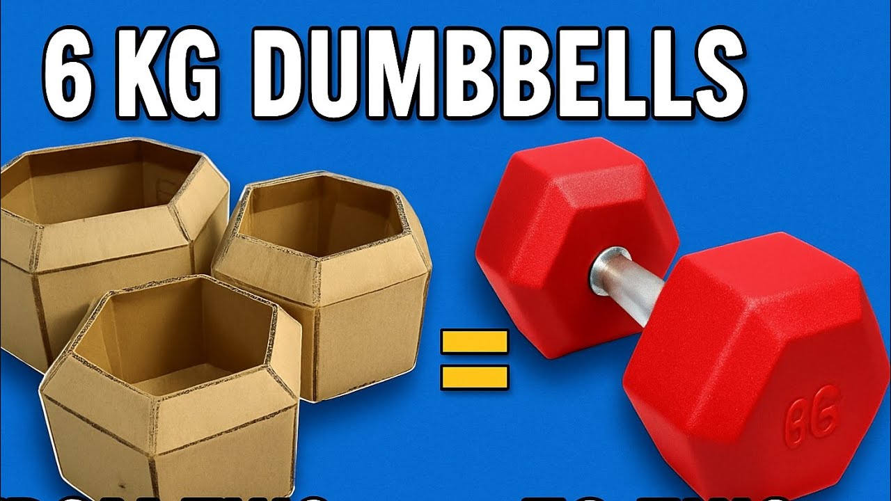 Cardboard Dumbbells Making At Home | 6KG |DIY| Rupi_fitness.
