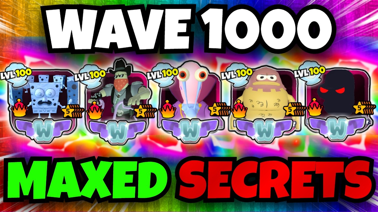 FULL TEAM OF MAXED SECRET UNITS VS ENDLESS MODE! (SpongeBob Tower Defense)
