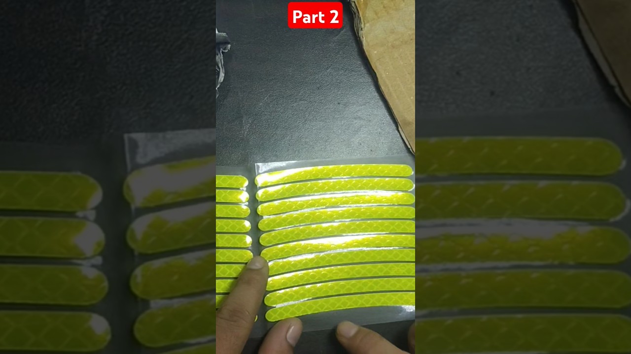 20pcs 3D Reflective Wheel Tire Rim Stripe Sticker for Car Motorcycle Night Stripe 