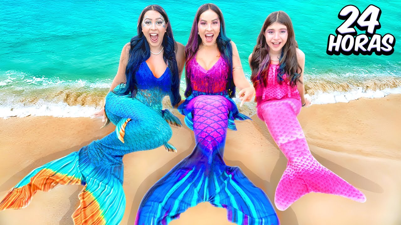 NOS CONVERTIMOS EN SIRENAS POR 24 HORAS!! 🧜🏻‍♀️