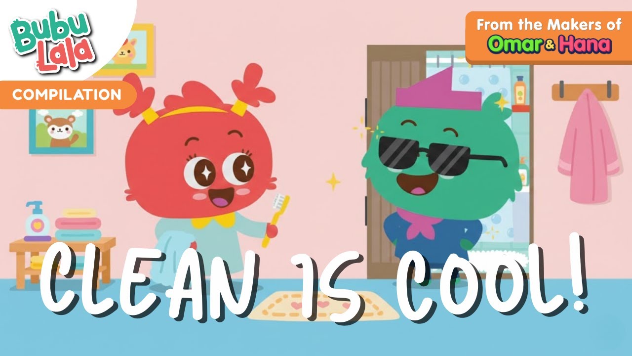 From The Makers of Omar & Hana | Bubu Lala - 🧼🫧Clean Is Cool! 😎😁| Compilation | Durioo+