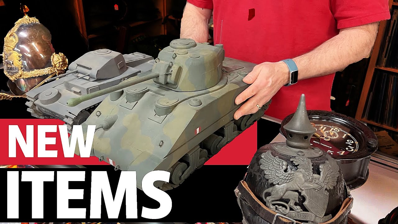 Rare Military Pickups: WW1 Gas Rattle, Sherman Firefly ID Model, Pickelhaube Helmets & More!