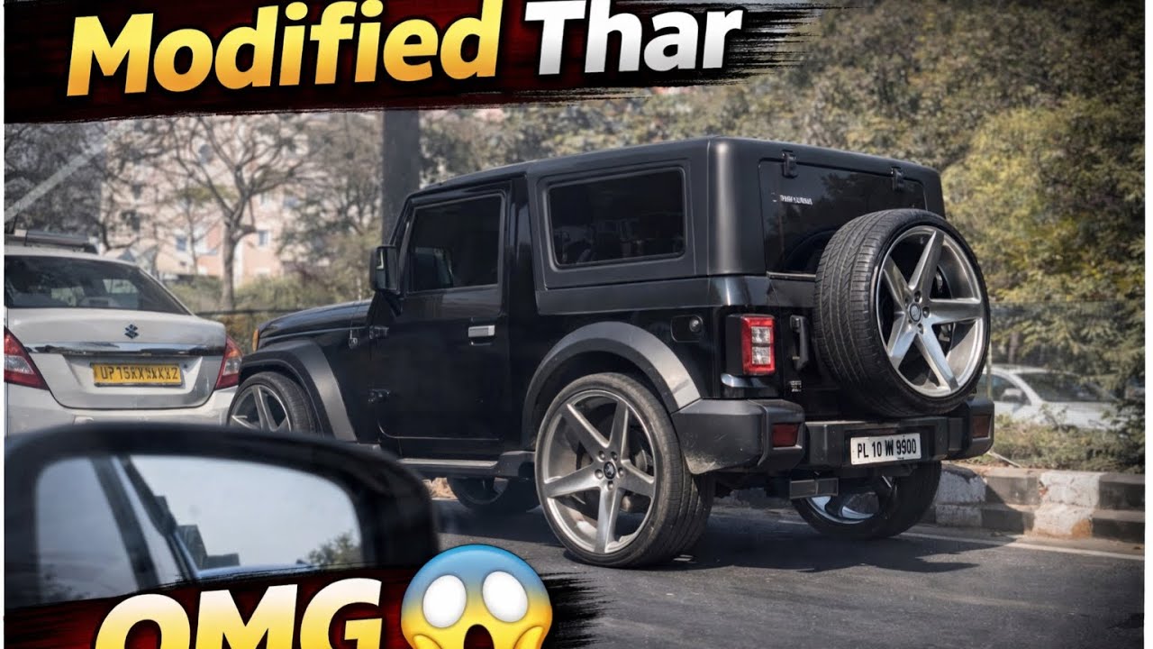 THAR MODIFIED IN FARIDABAD ROAD 🔥#youtuber #vlogger @Beardbaba02 