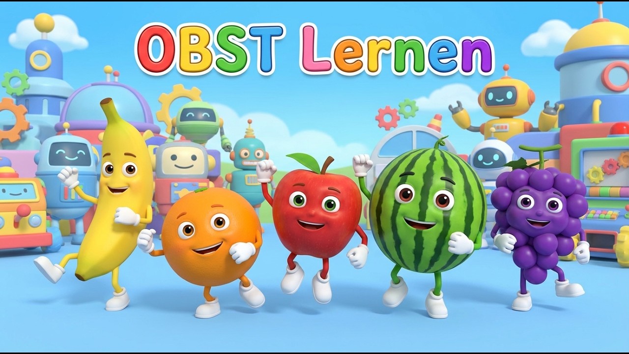 Obst Song für Kinder: Wir lernen Früchte Namen auf Deutsch 🍎 | Beste Kinderlieder für die Kita 🎵