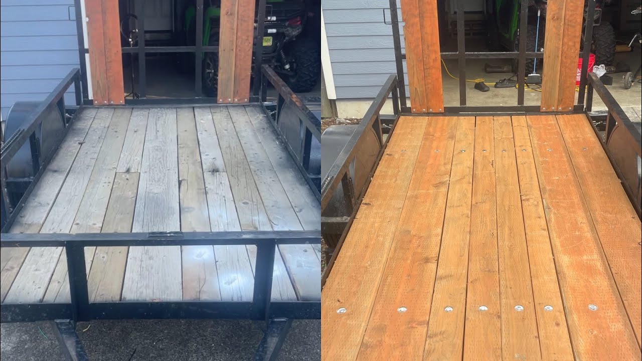 How to change the deck boards on a utility trailer.  #trailer #diy #wood #trucklife