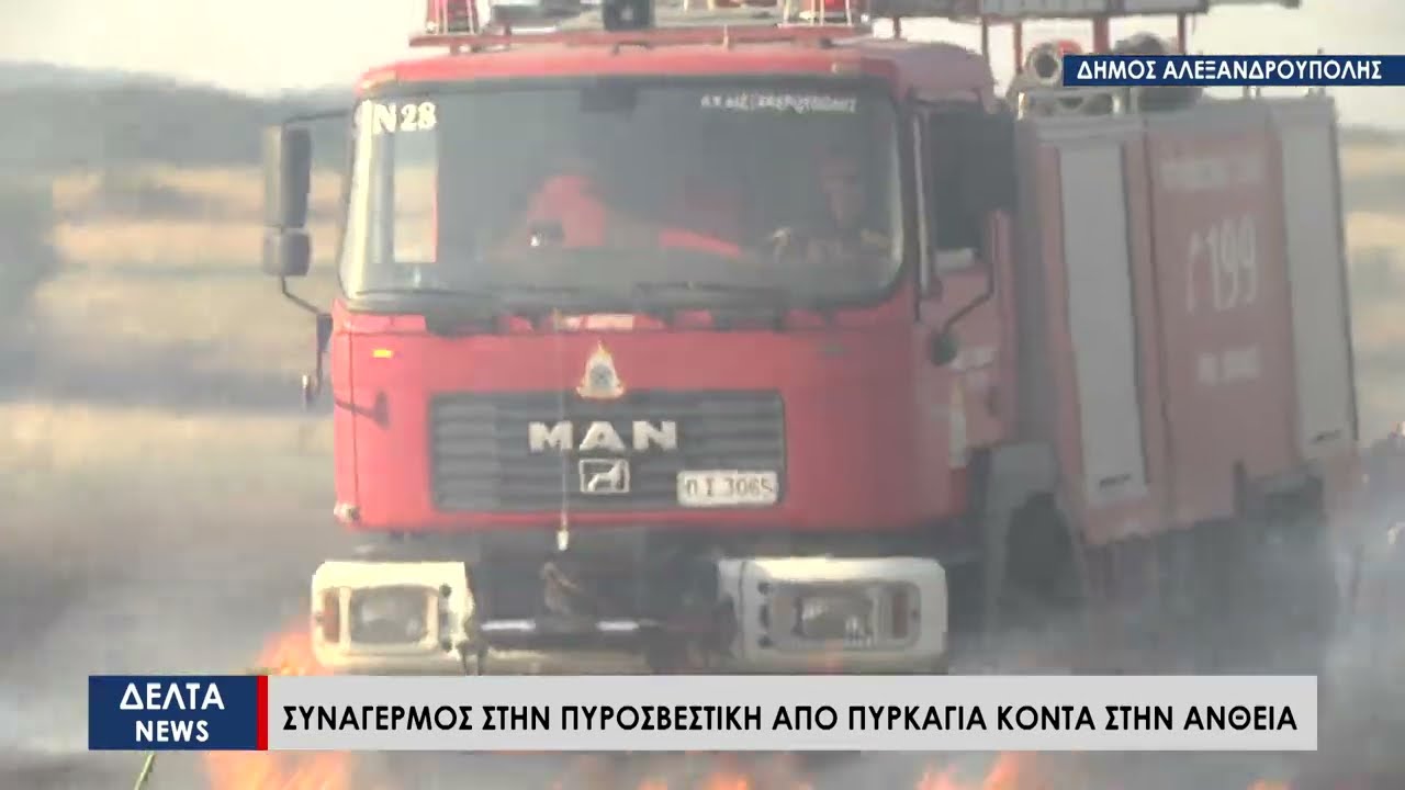 Αλεξανδρούπολη: Συναγερμός στην Πυροσβεστική από πυρκαγιά κοντά στην Άνθεια