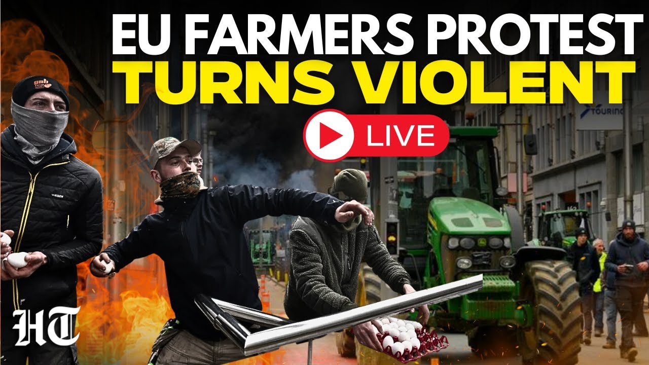 EU Farmers Protest LIVE | European Farmers Flood Brussels To Oppose Controversial Trade Deal | EU