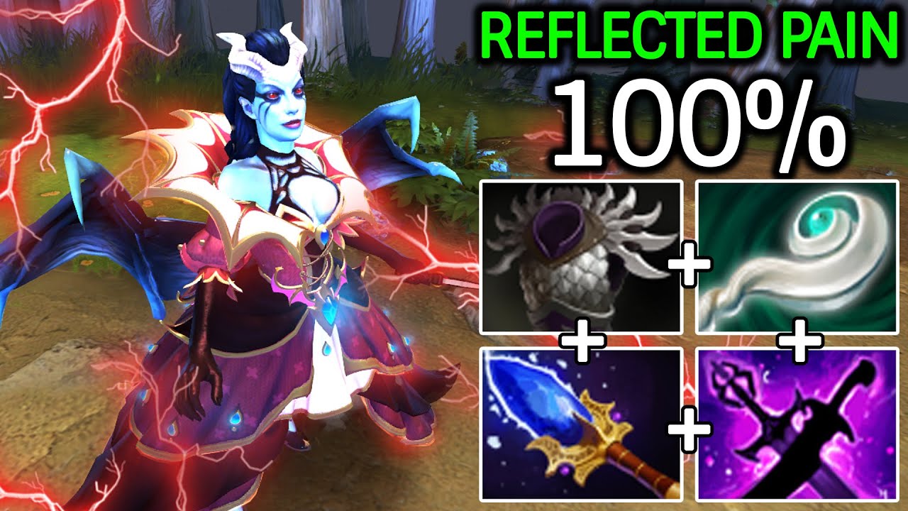 Queen of Pain Reflected Damage &ndash; 100% Outplay with Blade Mail Dota 2
