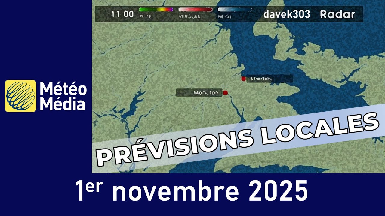 MétéoMédia Prévisions locales - 1ᵉʳ novembre 2025