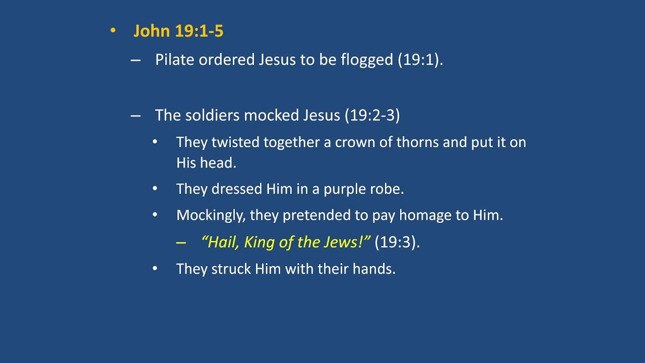 Jesus Before Pilate (John 18:28ff.)