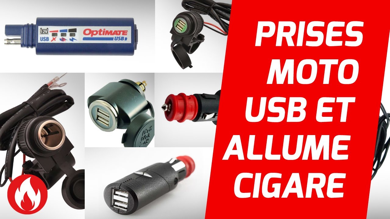 Les prises moto USB et allume-cigare