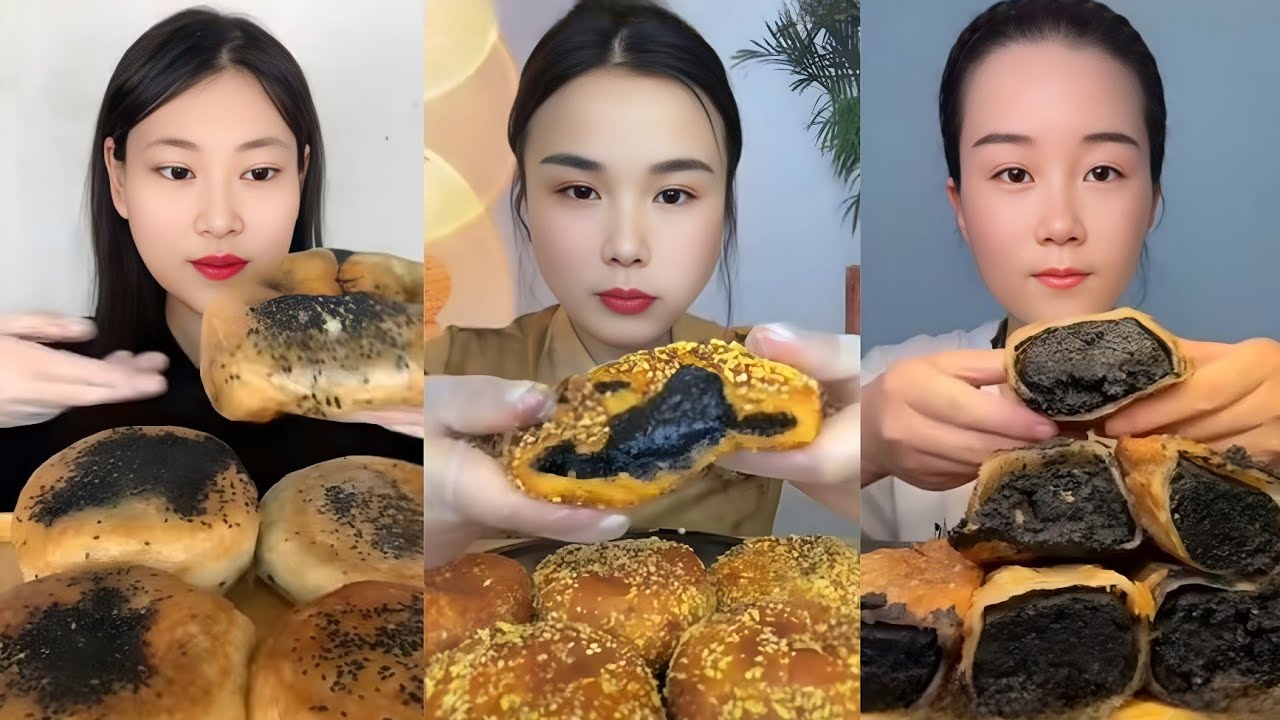 ASMR BLACK SESAME CAKE COLLECTION MUKBANG 디저트 먹방 | SWEET MUKBANG | EATING SHOW