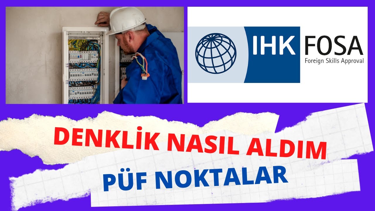 SOHBET : Almanya IHK FOSA dan denklik aldım