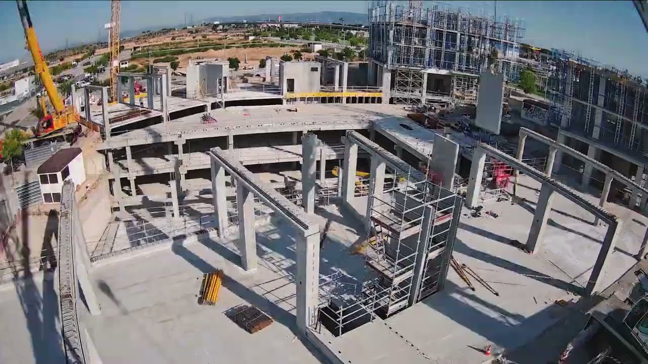 Timelapse de la evolución de obra de la promoción social Les Oliveres (Tarragona)