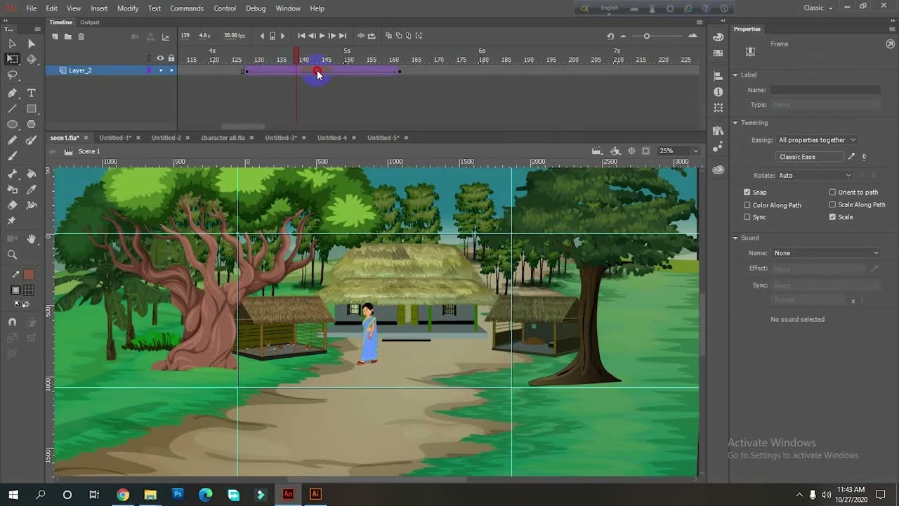 কার্টুন এনিমেশন - Extra Class - Cartoon Animation Tutorial - Adobe Animate CC with Mowdud Titu