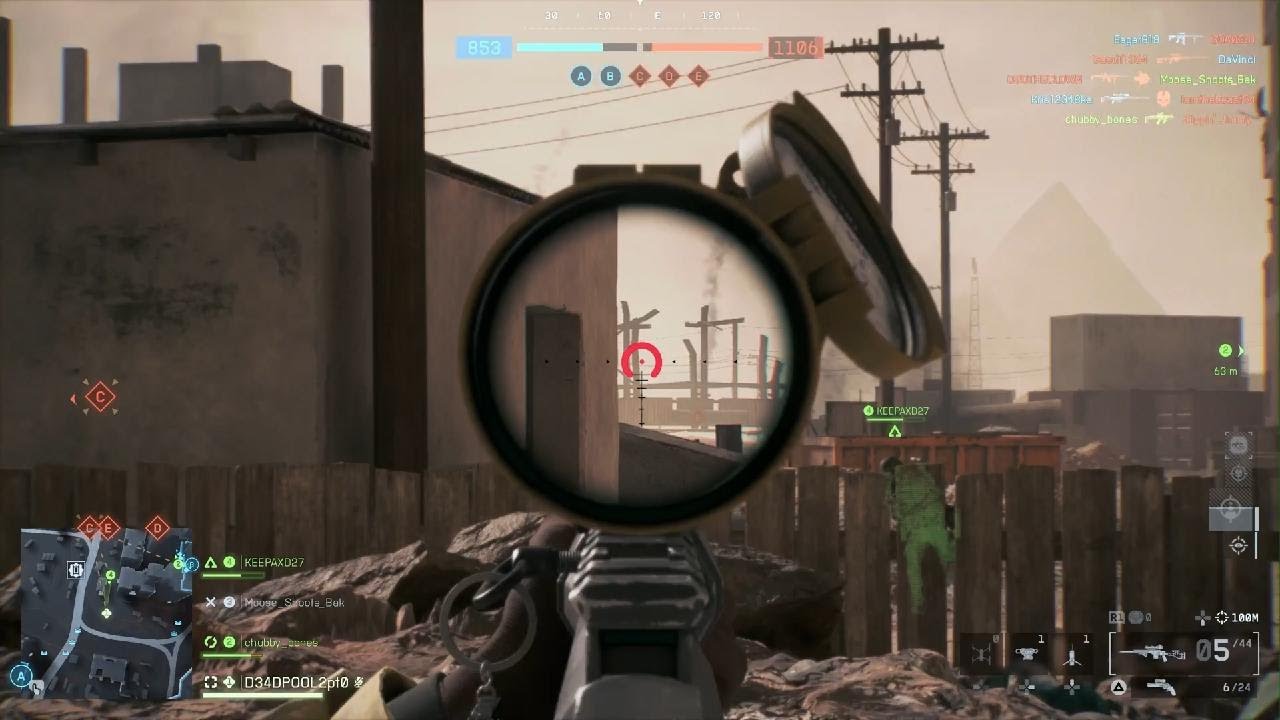 More sniping in BF but I'm still bad at it