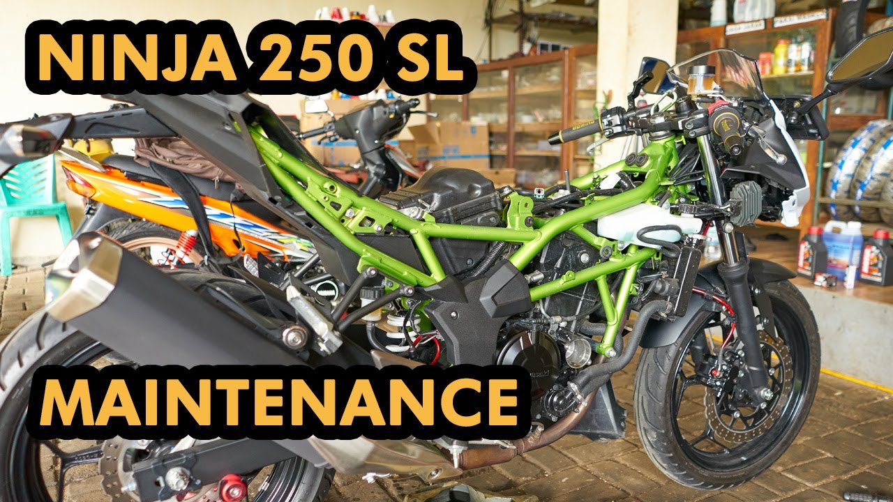 NINJA 250 SL, MAINTENANCE PERTAMA #ninja250sl #ninja250mono