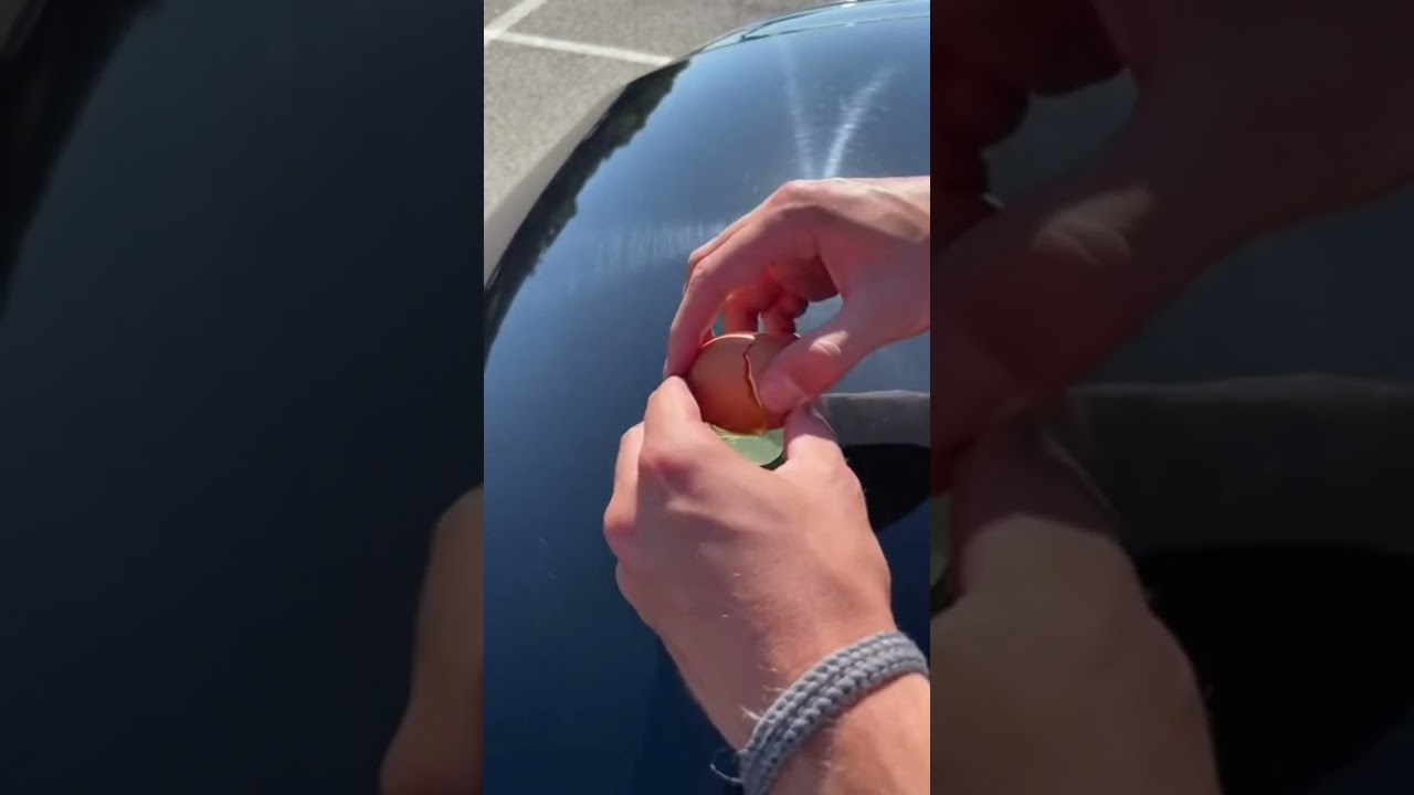 Cooking an Egg on a Car 
