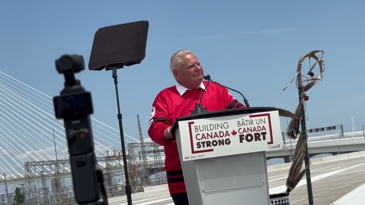 Canadians hold opening ceremony for Gordie Howe International Bridge