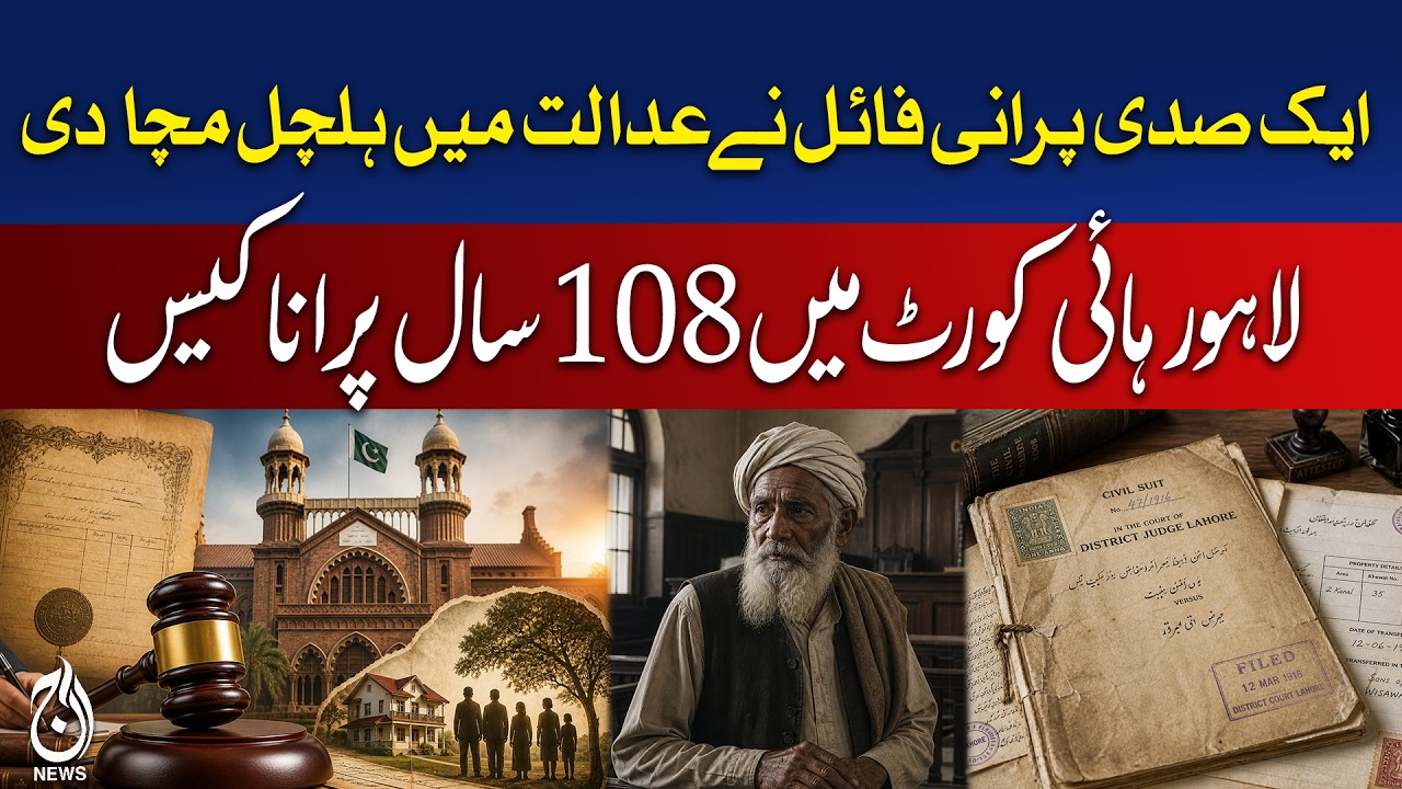 108-Year-Old Property Inheritance Case Heard in Lahore High Court - Aaj Pakistan News