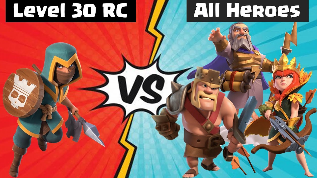 LEVEL 30 ROYAL CHAMPION VS ALL HEROES | Clash of Clans