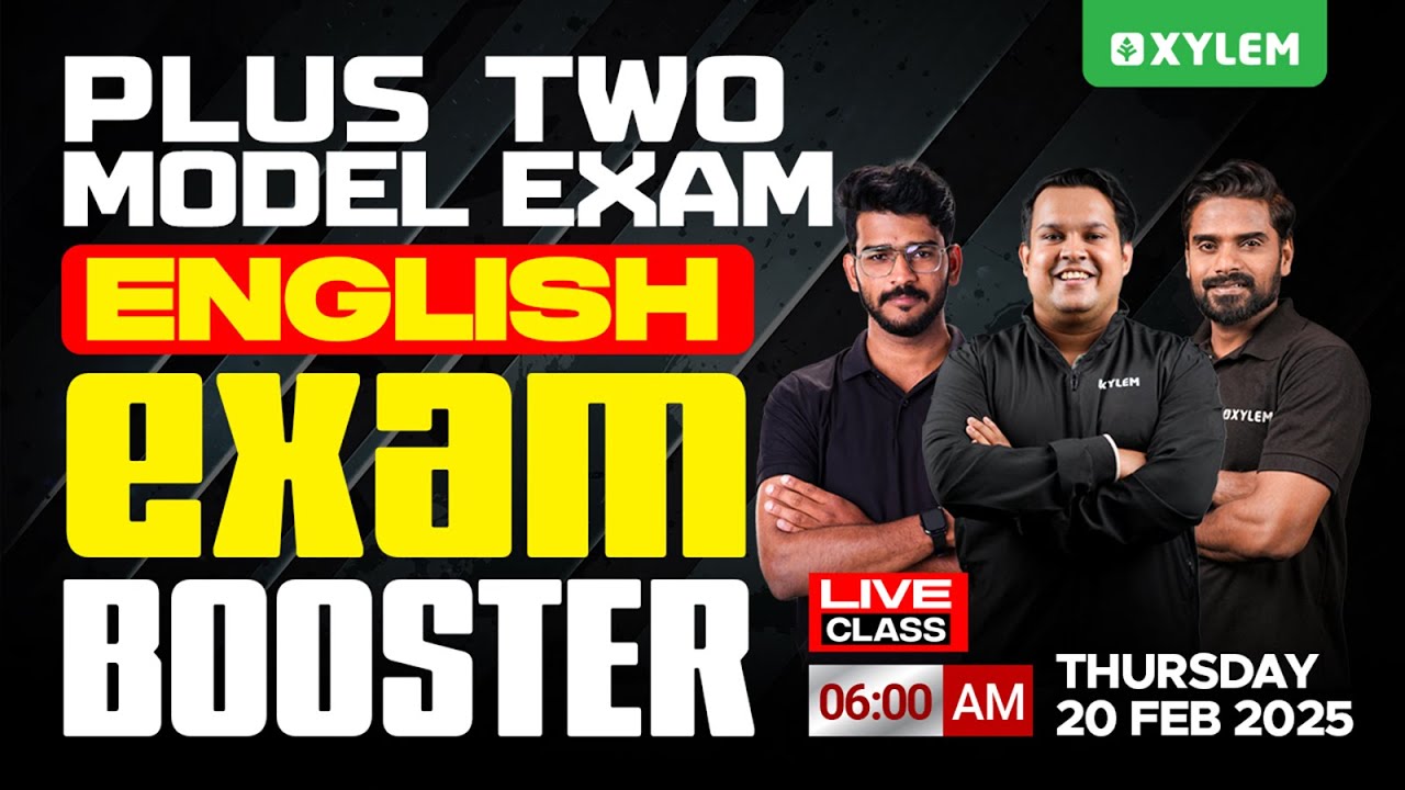 Plus Two Model Exam: English - Exam Booster | Xylem Plus Two