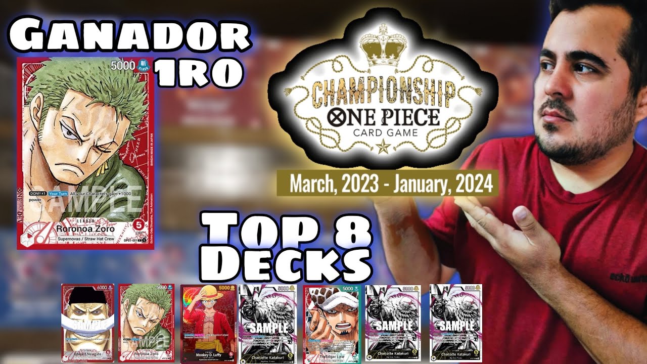TOP 8 DECKS DE ONE PIECE CARD GAME EN EL TORNEO CHAMPIONSHIP WAVE 1 EN MÉRIDA YUCATÁN