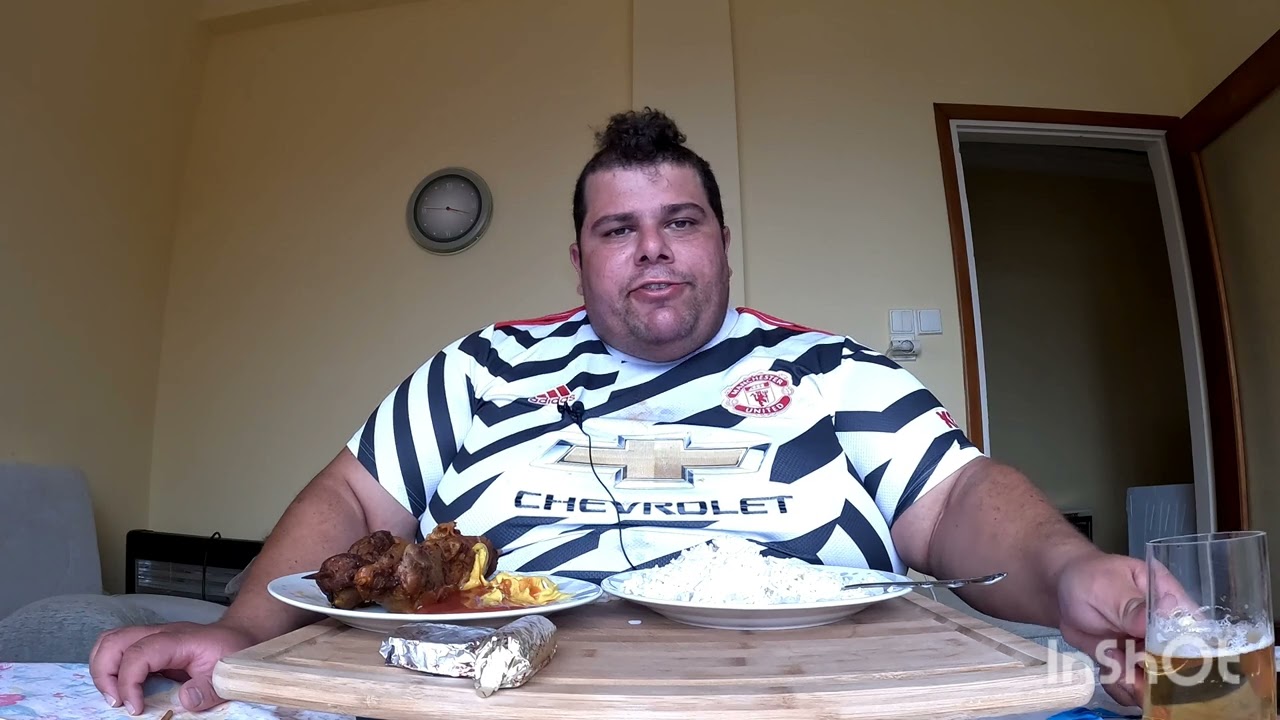 Tasty, 🙂 Delicious Greek Dinner, Meat, Rice, 🍺Beer and 🍰 Dessert. #mukbang ENJOY!! (Talking) 😊