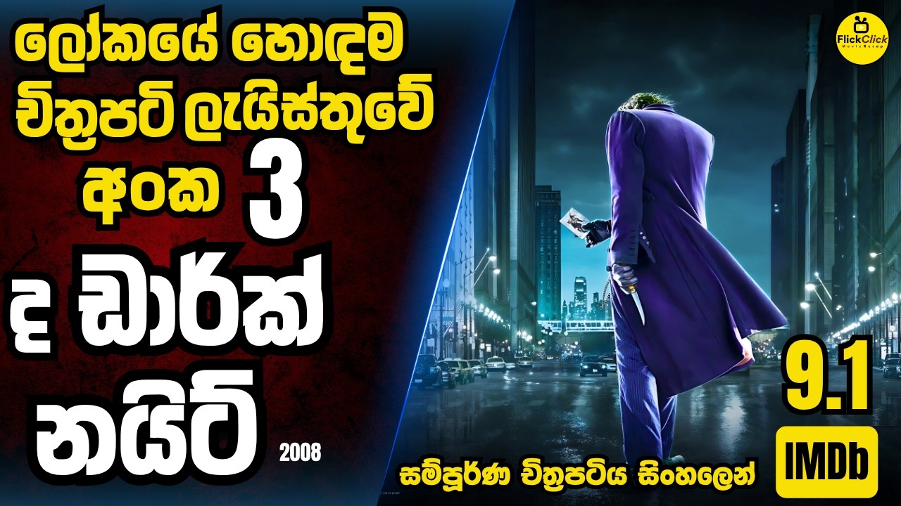 නීතිය බිඳ වැටුනු තැන භීෂණය රජ කරනු ඇත 😠| The Dark Knight Sinhala Movie Review