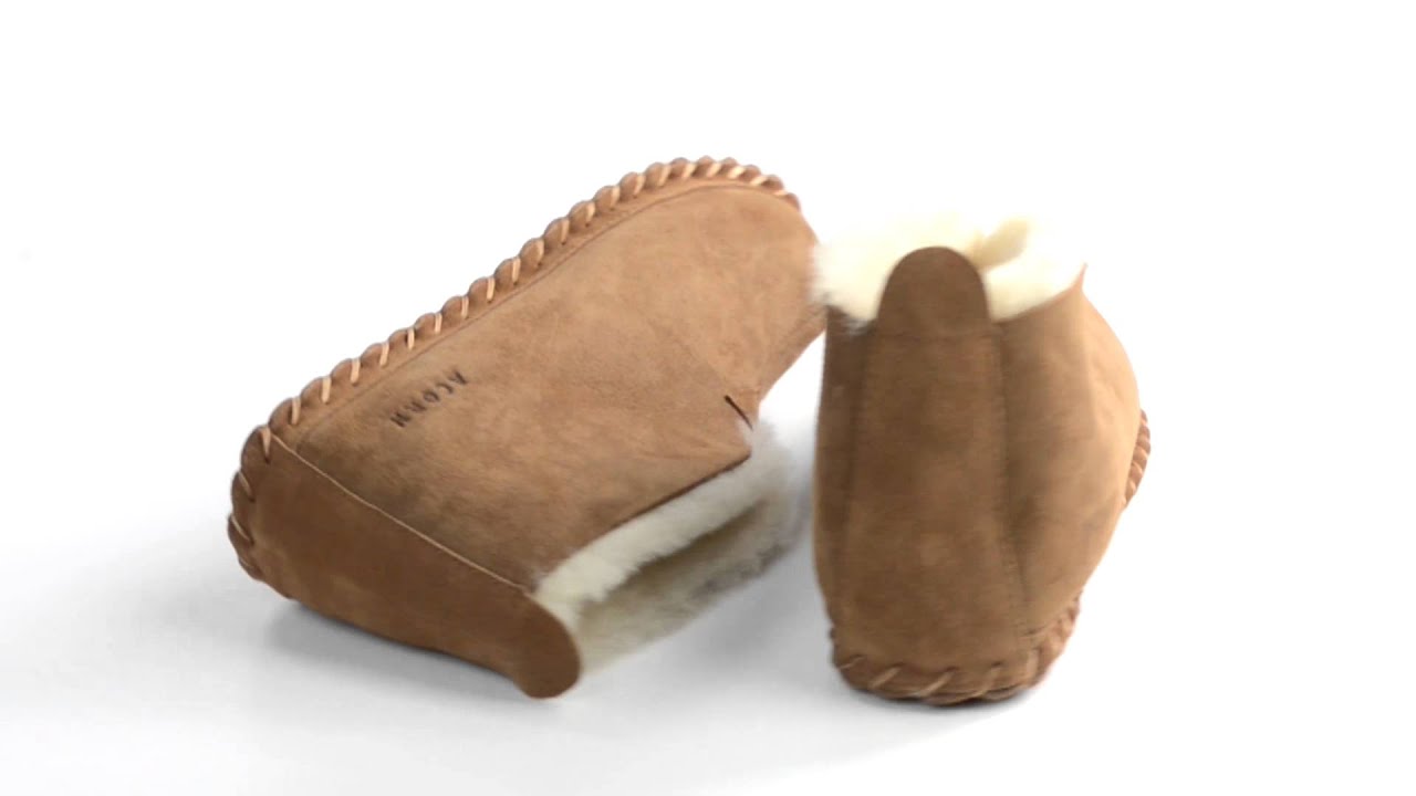 Acorn Sheep Bootie Slippers - Sheepskin (For Men)