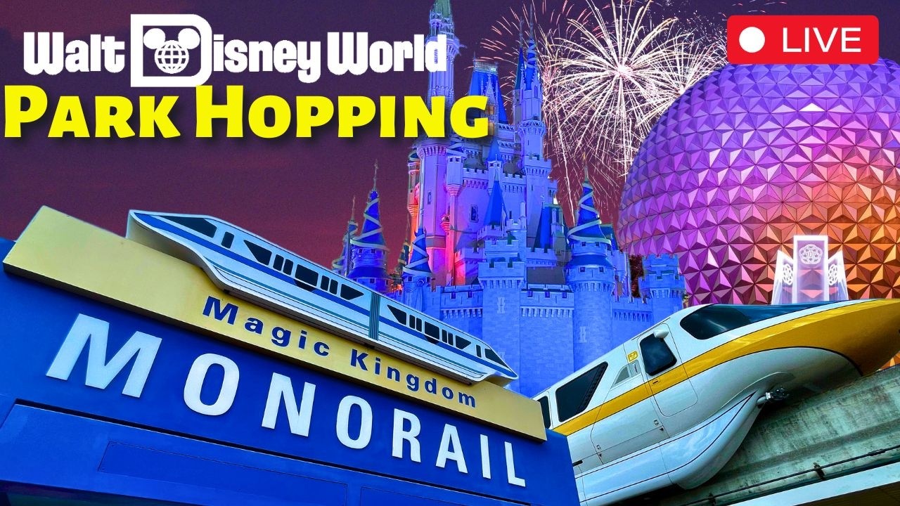🔴LIVE🔴 Park Hopping EPCOT & MAGIC KINGDOM: Rides, Fireworks, Parade | Walt Disney World 4K
