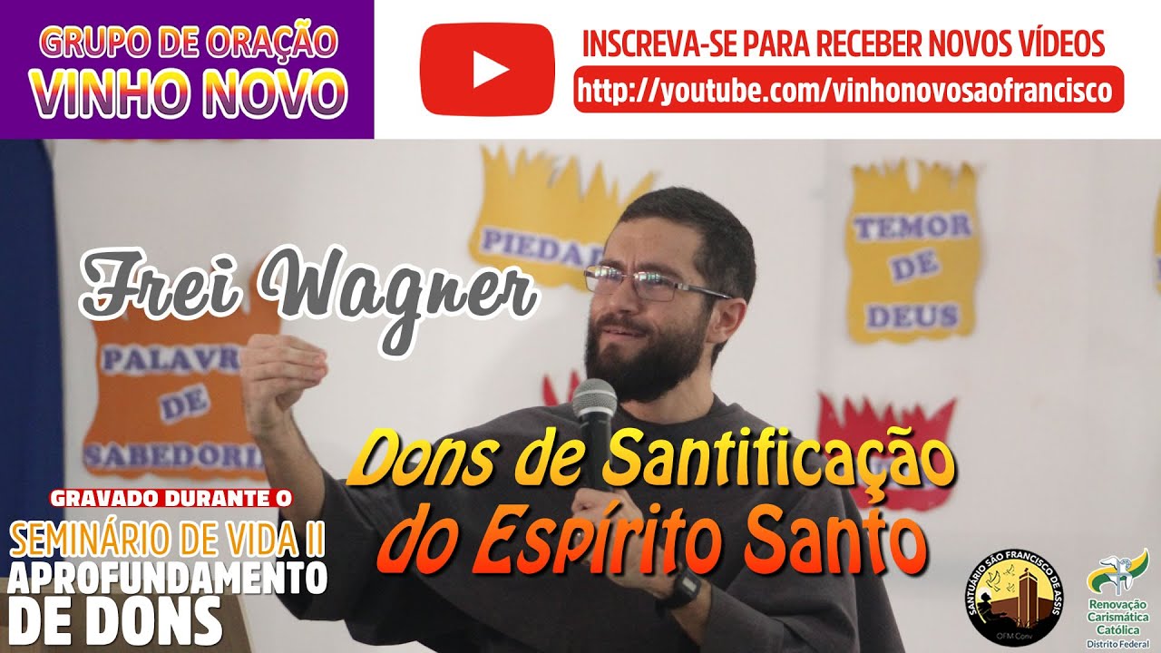 Frei Wagner pregando sobre os Dons de Santificação do Espírito Santo!
